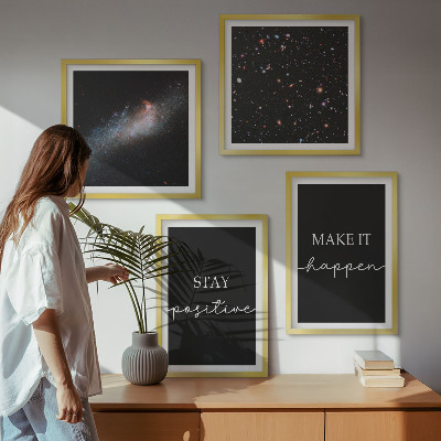 Polyptychon mit rahmen Motivationsslogans Sterne Weltraum