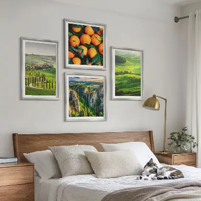 Wanddeko-Set italienische Landschaft mit Orangen