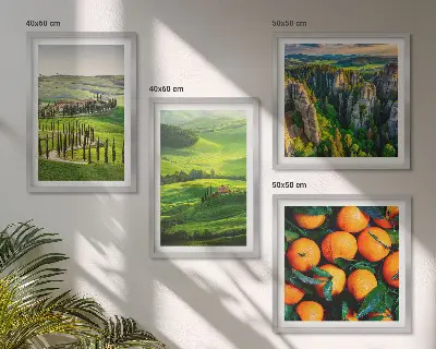 Wanddeko-Set italienische Landschaft mit Orangen