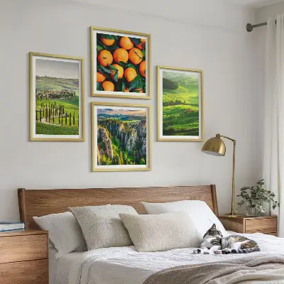 Wanddeko-Set italienische Landschaft mit Orangen