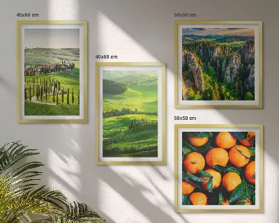 Wanddeko-Set italienische Landschaft mit Orangen