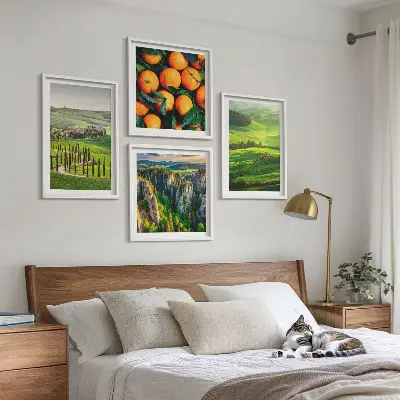 Wanddeko-Set italienische Landschaft mit Orangen