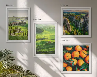 Wanddeko-Set italienische Landschaft mit Orangen