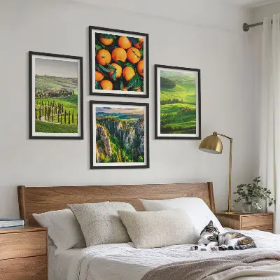 Wanddeko-Set italienische Landschaft mit Orangen