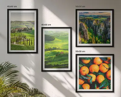 Wanddeko-Set italienische Landschaft mit Orangen