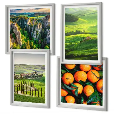 Wanddeko-Set italienische Landschaft mit Orangen