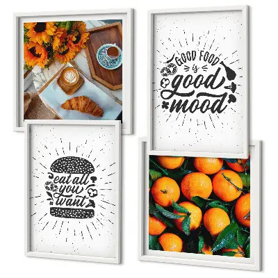 Wanddeko-Set mit Motiv Juicy Oranges für die Küche