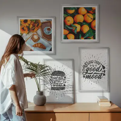 Wanddeko-Set mit Motiv Juicy Oranges für die Küche