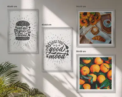 Wanddeko-Set mit Motiv Juicy Oranges für die Küche