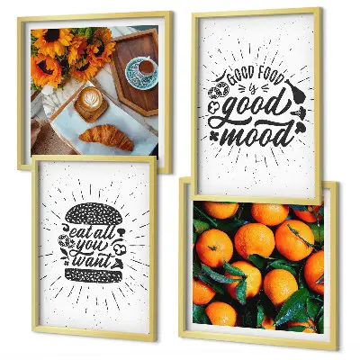 Wanddeko-Set mit Motiv Juicy Oranges für die Küche