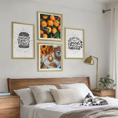 Wanddeko-Set mit Motiv Juicy Oranges für die Küche