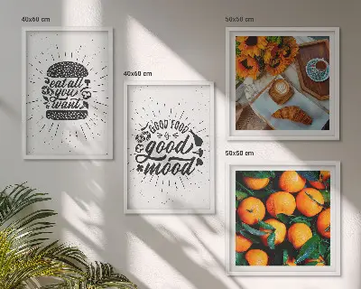 Wanddeko-Set mit Motiv Juicy Oranges für die Küche