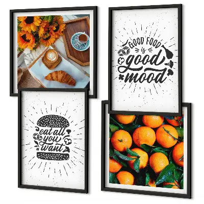 Wanddeko-Set mit Motiv Juicy Oranges für die Küche
