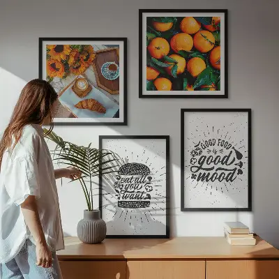 Wanddeko-Set mit Motiv Juicy Oranges für die Küche
