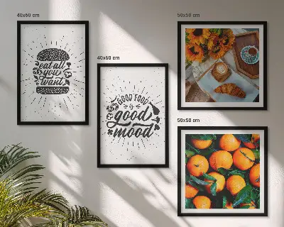 Wanddeko-Set mit Motiv Juicy Oranges für die Küche