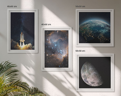 Wanddeko-set Weltraum Erde Rakete Galaxie