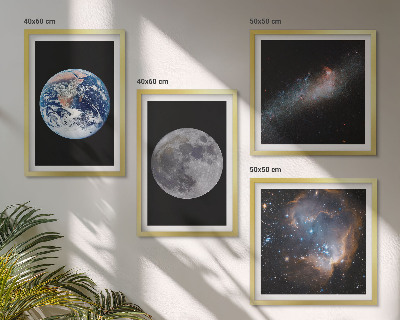 Polyptychon mit rahmen Galaxie Weltraum Mond