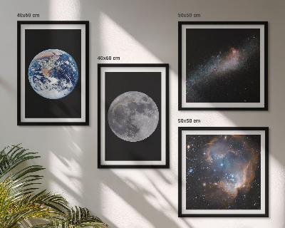 Polyptychon mit rahmen Galaxie Weltraum Mond