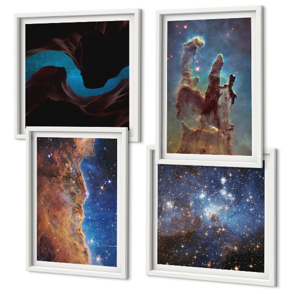 Wanddeko-set Weltraumlandschaften von Galaxien