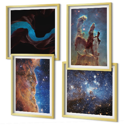 Wanddeko-set Weltraumlandschaften von Galaxien
