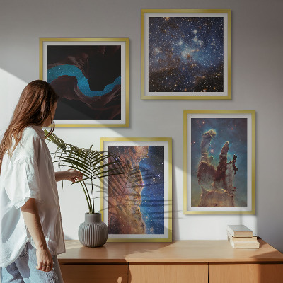 Wanddeko-set Weltraumlandschaften von Galaxien