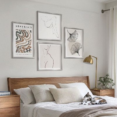Wanddeko-set Abstrakte Boho-Blattformen