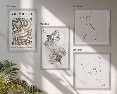 Wanddeko-set Abstrakte Boho-Blattformen