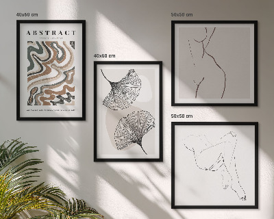 Wanddeko-set Abstrakte Boho-Blattformen
