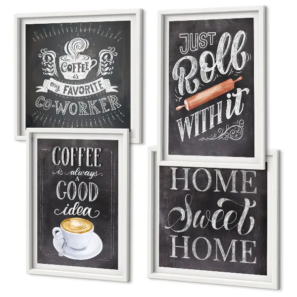 Wanddeko-Set Kaffeeroller mit Motiv heimelige Wärme