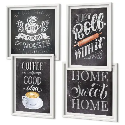 Wanddeko-Set Kaffeeroller mit Motiv heimelige Wärme