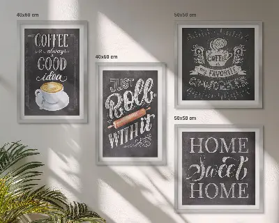 Wanddeko-Set Kaffeeroller mit Motiv heimelige Wärme