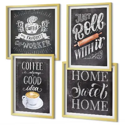 Wanddeko-Set Kaffeeroller mit Motiv heimelige Wärme