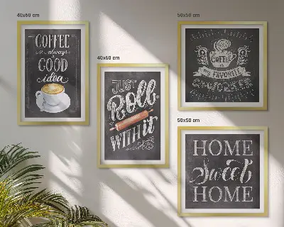 Wanddeko-Set Kaffeeroller mit Motiv heimelige Wärme