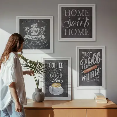 Wanddeko-Set Kaffeeroller mit Motiv heimelige Wärme