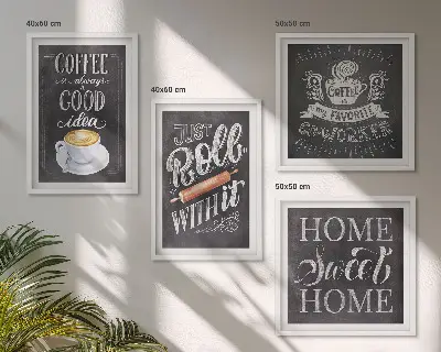 Wanddeko-Set Kaffeeroller mit Motiv heimelige Wärme