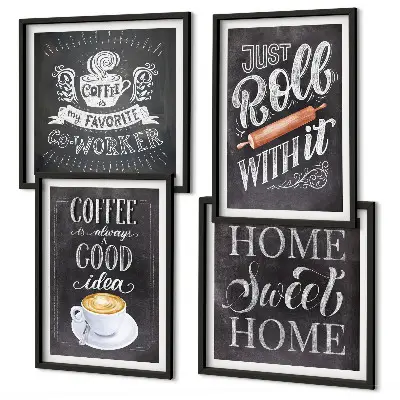 Wanddeko-Set Kaffeeroller mit Motiv heimelige Wärme