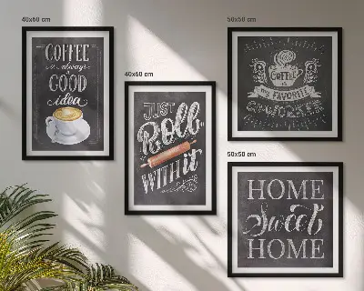 Wanddeko-Set Kaffeeroller mit Motiv heimelige Wärme