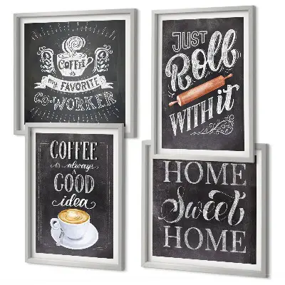 Wanddeko-Set Kaffeeroller mit Motiv heimelige Wärme