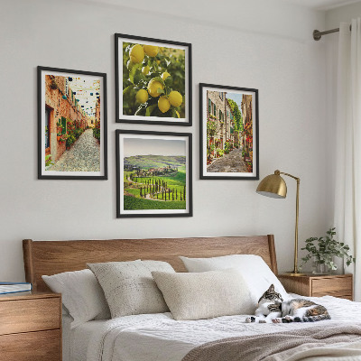 Wanddeko-set Bezaubernde Straßen voller Zitronenblüten