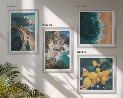 Wanddeko-Set mit Meer, Strand und Bergemotiven