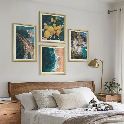 Wanddeko-Set mit Meer, Strand und Bergemotiven
