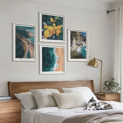 Wanddeko-Set mit Meer, Strand und Bergemotiven