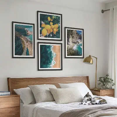 Wanddeko-Set mit Meer, Strand und Bergemotiven