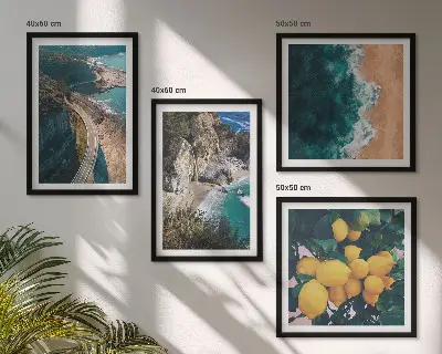 Wanddeko-Set mit Meer, Strand und Bergemotiven