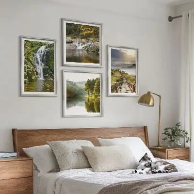 Wanddeko-Set mit Motiven von Wasserfällen, Bergen, Wolken und Herbstlandschaften
