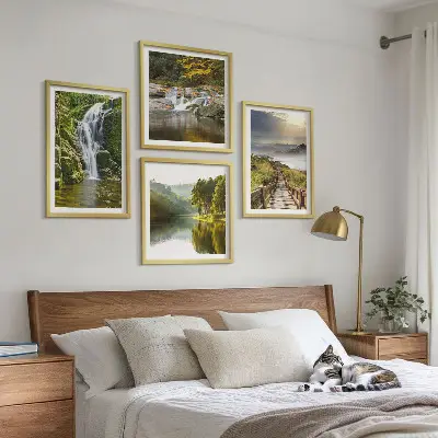Wanddeko-Set mit Motiven von Wasserfällen, Bergen, Wolken und Herbstlandschaften