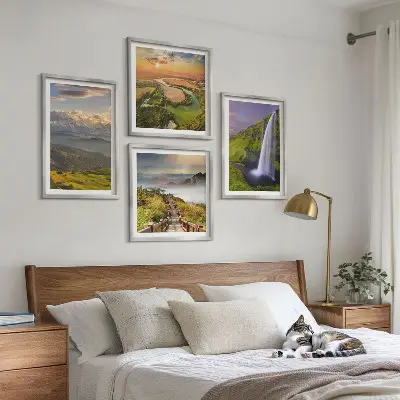 Wanddeko-Set mit Motiven von Bergen, Flüssen und Wasserfällen