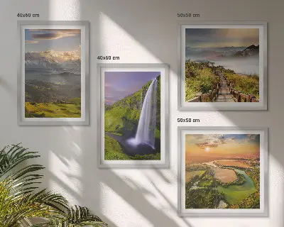 Wanddeko-Set mit Motiven von Bergen, Flüssen und Wasserfällen