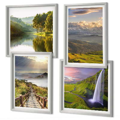 Wanddeko-set Berglandschaften Wasserfall