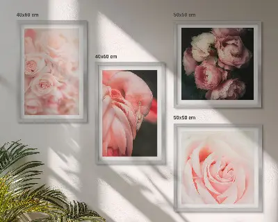 Wanddeko-Set mit pastellrosafarbenen Flamingos